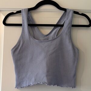 Yogalicious Light Blue Ribbed Tank Top